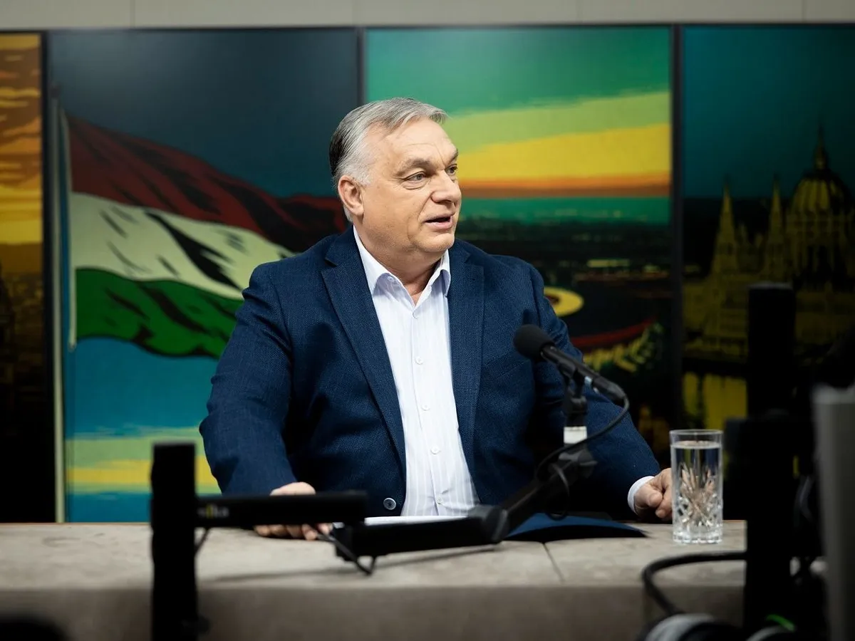 Orbán Viktor miniszterelnök interjút ad a Kossuth rádió Jó reggelt, Magyarország! című műsorában a közmédia óbudai stúdiójában 2026. január 30-án.
(MTI/Miniszterelnöki Kommunikációs Főosztály/Fischer Zoltán)