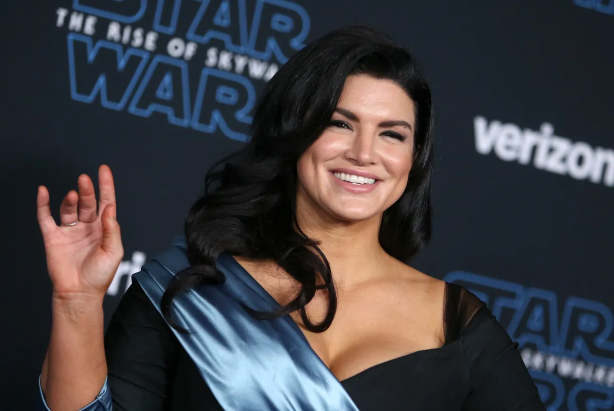 HOLLYWOOD, CA - DECEMBER 16: Gina Carano, at the Premiere Of Disney's "Star Wars: The Rise Of Skywalker" at the El Capitan theatre in Hollywood, California on December 16, 2019. Credit: Faye Sadou/MediaPunch December 16, 2019