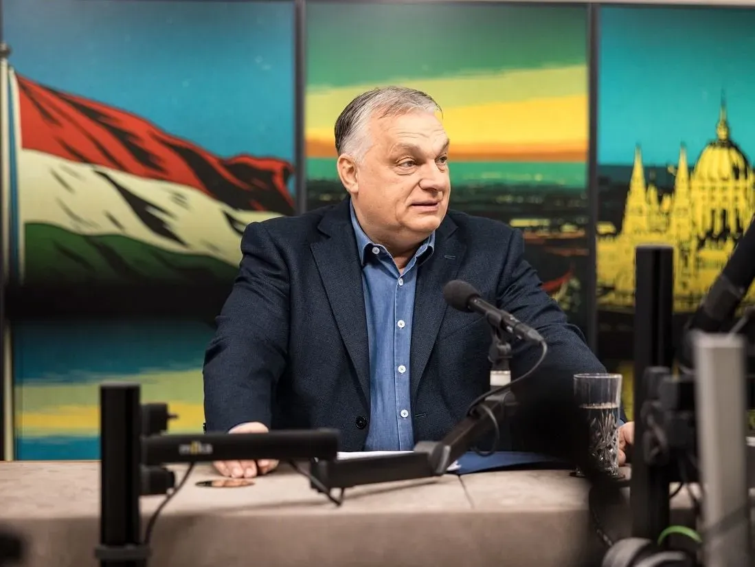 Orbán Viktor miniszterelnök interjút ad a Kossuth Rádió műsorában 2026. január 16-án (Fotó: MTI/Miniszterelnöki Komm. Főosztály/Kaiser Ákos)&nbsp;