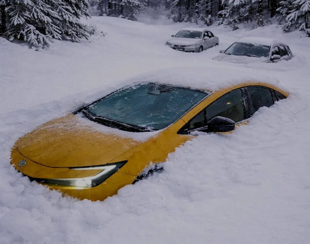 A hó teljesen járhatatlanná tette a hegyi utat a Tátrában