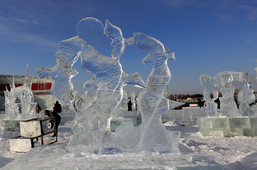 Harbini, Jég- és Hófesztivál, Kína, tél, évszakok