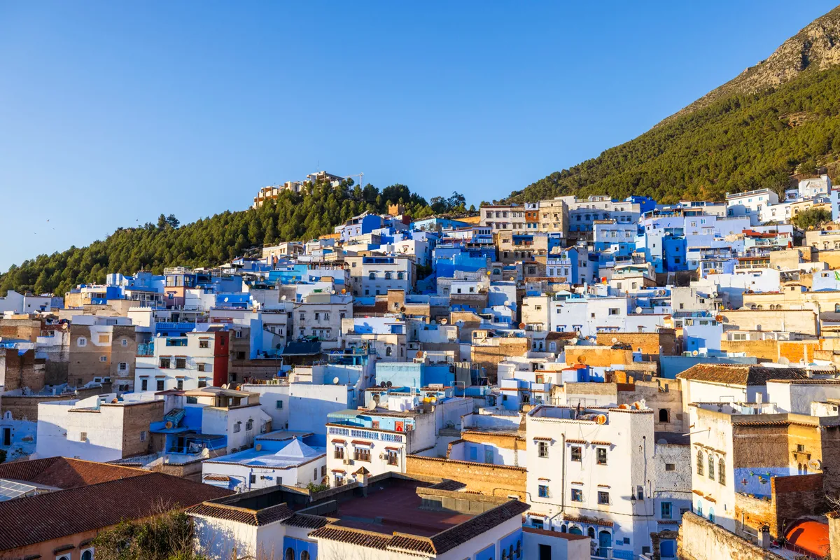 Morocco, Rif Region, Chefchaouen the blue city, the medina (Photo by CEGALERBA-SZWEMBERG / Hemis.fr / hemis.fr / Hemis via AFP)