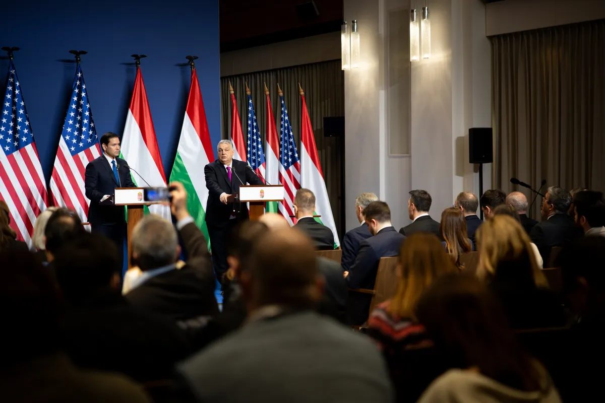 Orbán Viktor miniszterelnök és Marco Rubio amerikai külügyminiszter (Forrás: Miniszterelnöki Kabinetiroda)
