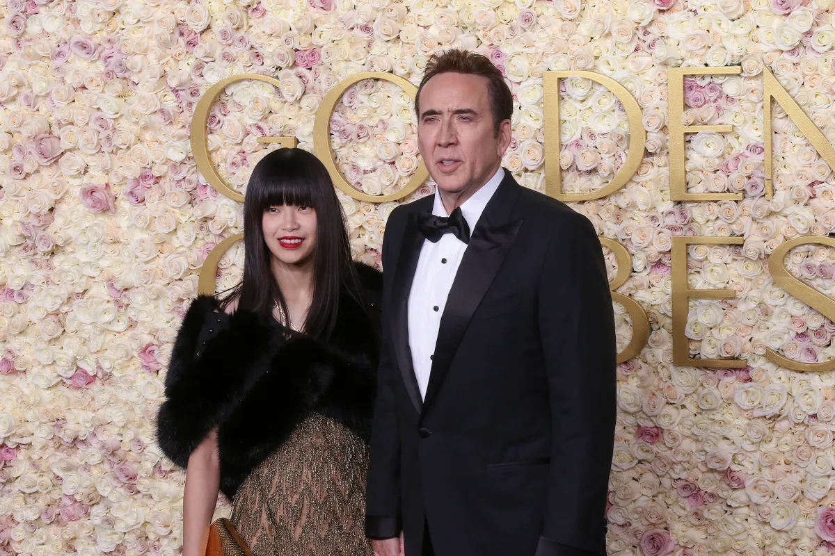 Nicolas Cage, January 5, 2025, Beverly Hills, California, USA: Riko Shibata and Nicolas Cage on the red carpet at the 82nd Annual Golden Globe Awards held on January 5, 2025 at The Beverly Hilton in Beverly Hills, California. BURT HARRIS/BNS/PI (Credit Image: © PI via ZUMA Press Wire)