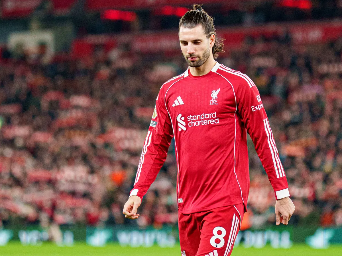 Szoboszlai Dominik a kezdeti súrlódások ellenére nagyon hamar húzóember és közönségkedvenc lett Liverpoolban Fotó: MI NEWS / NurPhoto