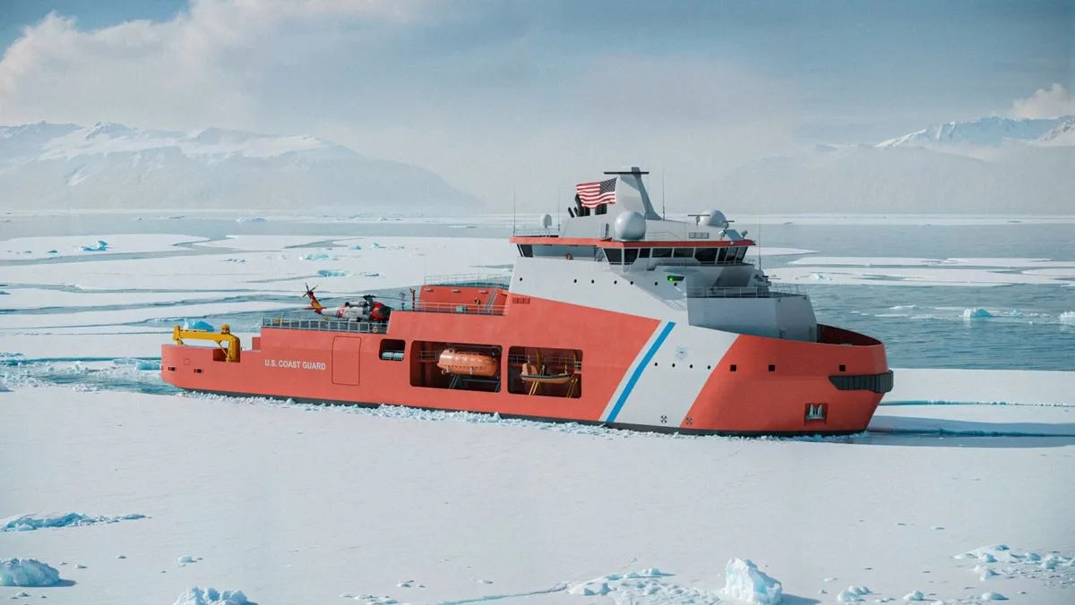 A gyártó Davie Defense által kiadott képen az amerikai parti őrség részére építendő jégtörők egyik látványterve