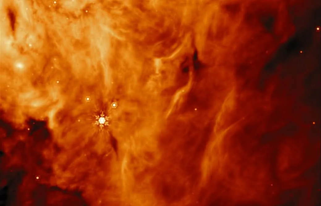 Az IRAS 07251-0248&nbsp;galaxis központjában hihetetlen gazdagságban találták meg az élet építőköveit alkotó szerves molekulákat Fotó: James Webb űrteleszkóp