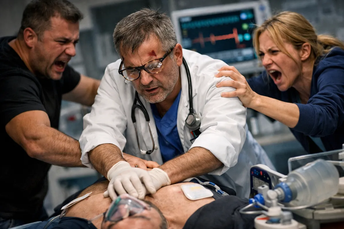 A hozzátartozók rátámadtak a beteget újraéleszteni próbáló orvosra (illusztráció)