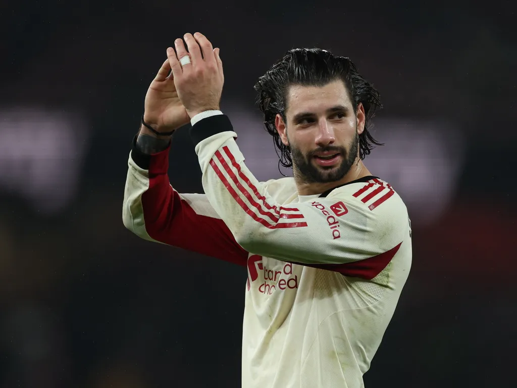 Szoboszlai Dominik, SzoboszlaiDominik, 
London, 2026. január 9.
Szoboszlai Dominik, a címvédő Liverpool játékosa az angol első osztályú labdarúgó-bajnokság 21. fordulójában játszott Arsenal-Liverpool mérkőzésen a londoni Emirates Stadionban 2026. január 