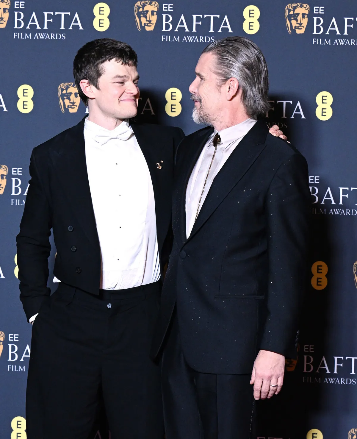 February 22, 2026: 2026 BAFTA Film Awards press room at the Royal Festival Hall, Southbank Centre..Featuring: Robert Aramayo and Ethan Hawke.Where: London, United Kingdom.When: 22 Feb 2026.Credit: Cover Images (Credit Image: © Cover Images via ZUMA Press)