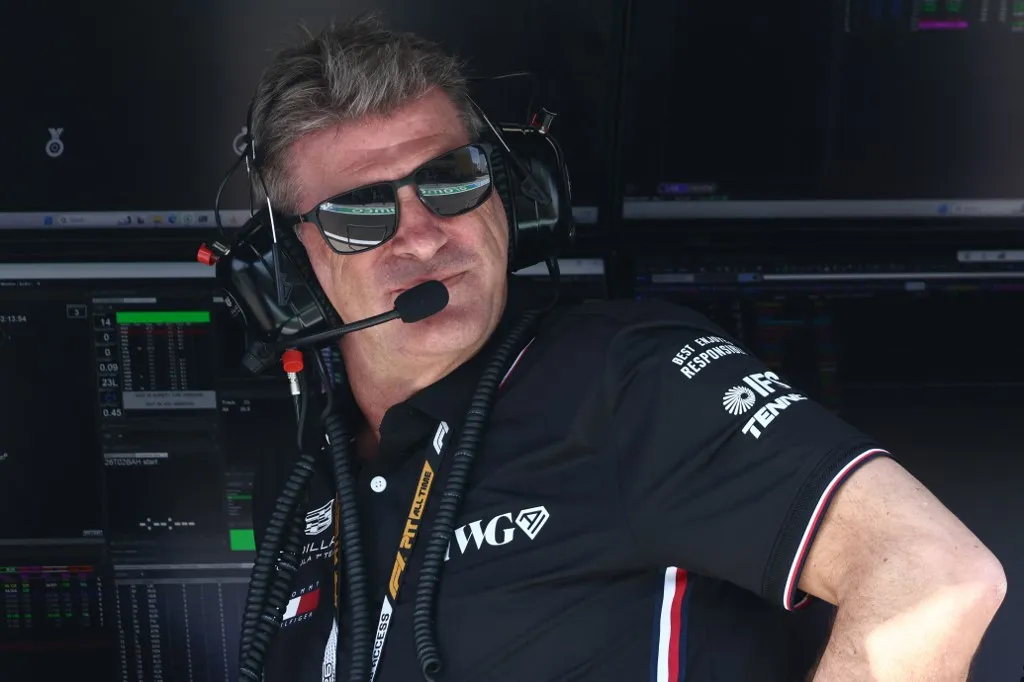 Graeme Lowdon during the Formula 1 pre-season testing at Sakhir Circuit in Sakhir, Bahrain on February 11, 2026. (Photo by Jakub Porzycki/NurPhoto) (Photo by Jakub Porzycki / NurPhoto via AFP)