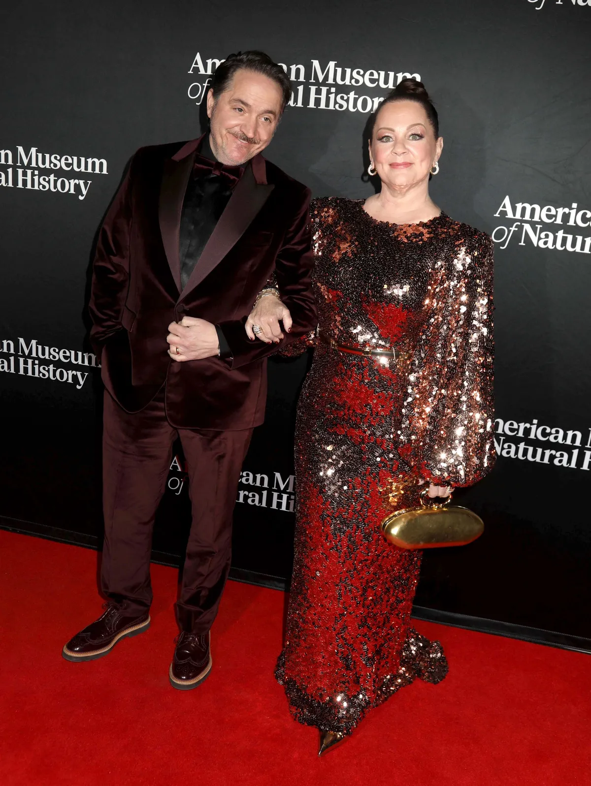 December 4, 2025, New York, New York, USA: Actors MELISSA MCCARTHY and her husband BEN FALCONE seen during the red carpet arrivals for American Museum of Natural History ‘The Museum Gala’ 2025 held at AMNH. (Credit Image: © Nancy Kaszerman/ZUMA Press Wire)