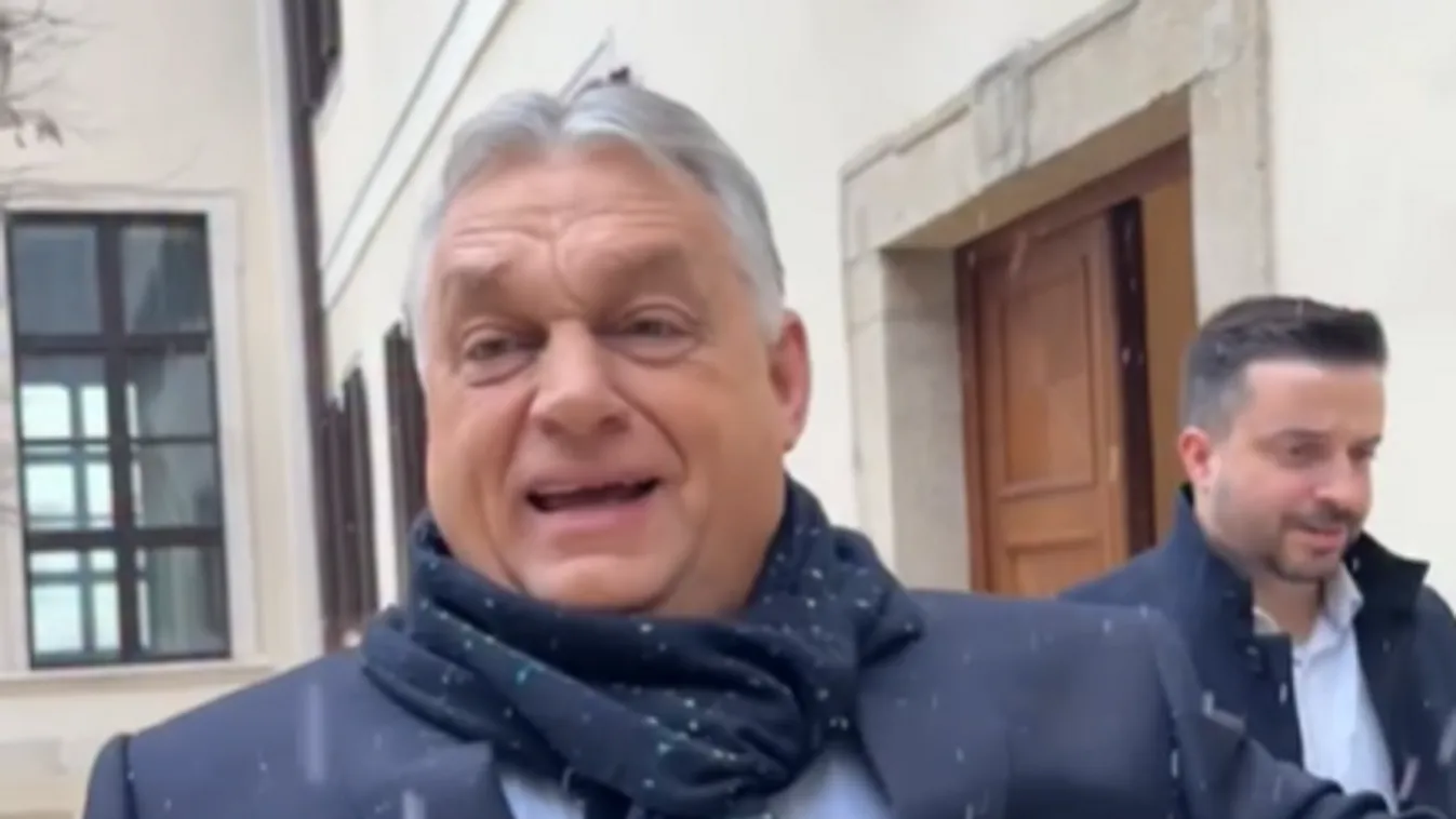 Orbán Viktor: A legjobbkor jött az újabb hóesés! Kép