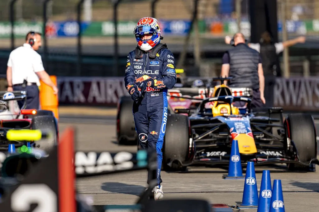 Formula 1 driver Max Verstappen of Oracle Red Bull Racing participates in the Formula 1 China Shanghai sprint qualifying at the Shanghai International Circuit in Shanghai, China, on March 13, 2025. (Photo by Marcel van Dorst / EYE4IMAGES/NurPhoto) (Photo by Marcel van Dorst / NurPhoto via AFP)