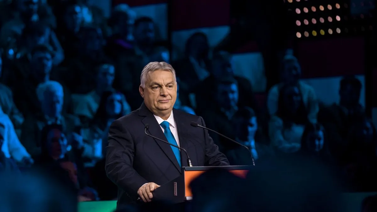 Orbán Viktor miniszterelnök (Fotó: MTI/Miniszterelnöki Kommunikációs Főosztály/Kaiser Ákos)