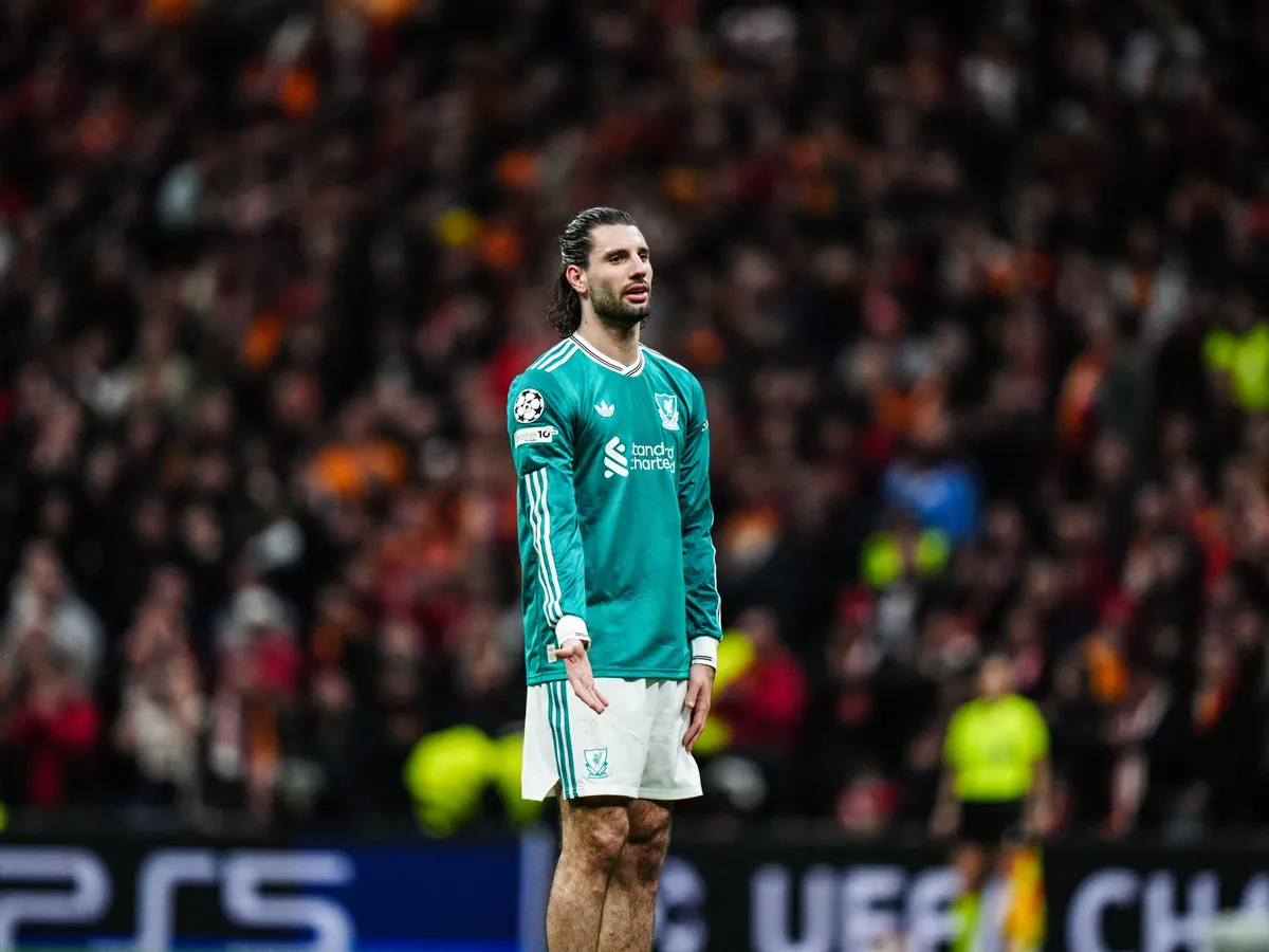 ISTANBUL, TURKIYE - MARCH 10: Dominik Szoboszlai of Liverpool in action during the UEFA Champions League round of 16 play-off first leg match between Galatasaray and Liverpool at RAMS Park in Istanbul, Turkiye, on March 10, 2026. Hakan Akgun / Anadolu (Photo by Hakan Akgun / Anadolu via AFP)