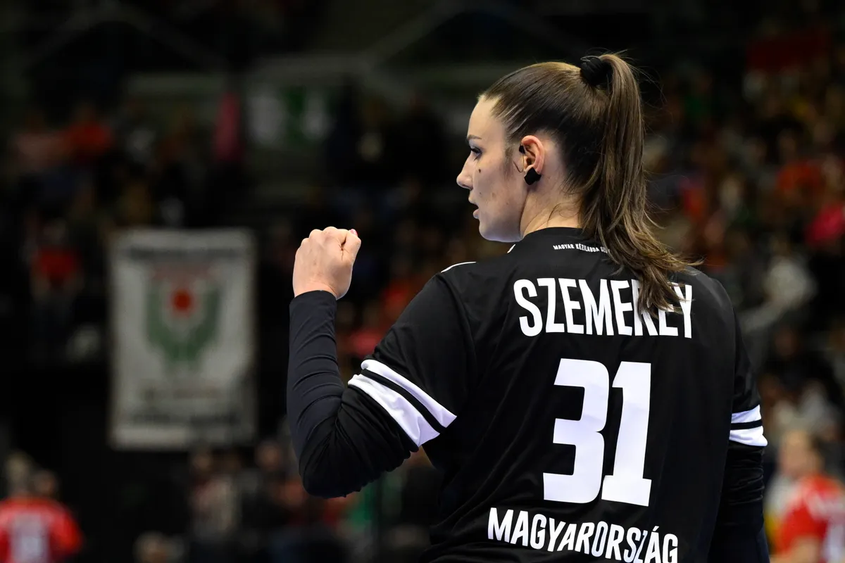 Tatabánya, 2026. március 5.
Szemerey Zsófi kapus a női kézilabda Eurokupa B csoportjának 3. fordulójában játszott Magyarország - Dánia mérkőzésen a Tatabányai Multifunkcionális Sportcsarnokban 2026. március 5-én.
MTI/Bodnár Boglárka