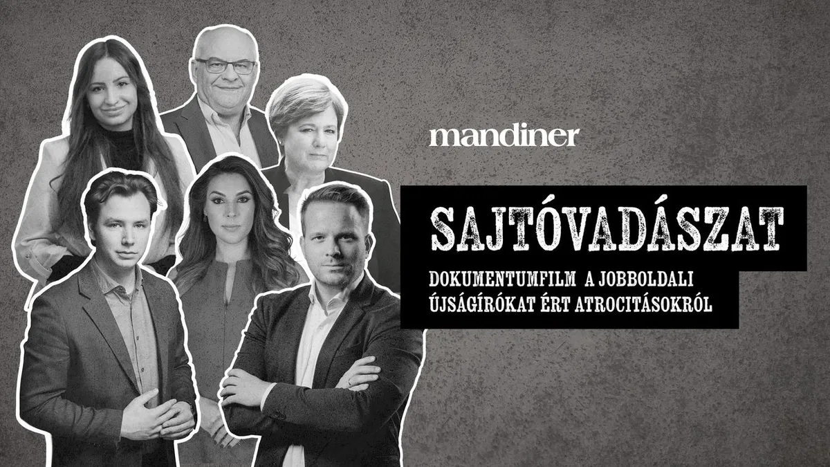 A Sajtóvadászat dokumentumfilm plakátja (Forrás: Mandiner)