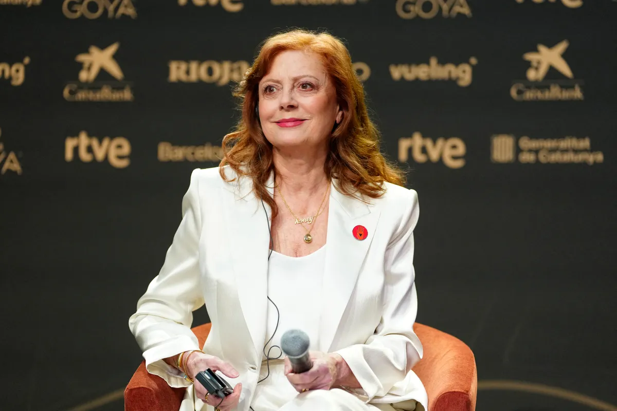 Susan Sarandon, International Goya award-winning actress Susan Sarandon attends the Goya International Award 2026 Press conference ahead of the 40th Goya Cinema Awards 2026 at El Born Museum. Barcelona - February 27, 2026