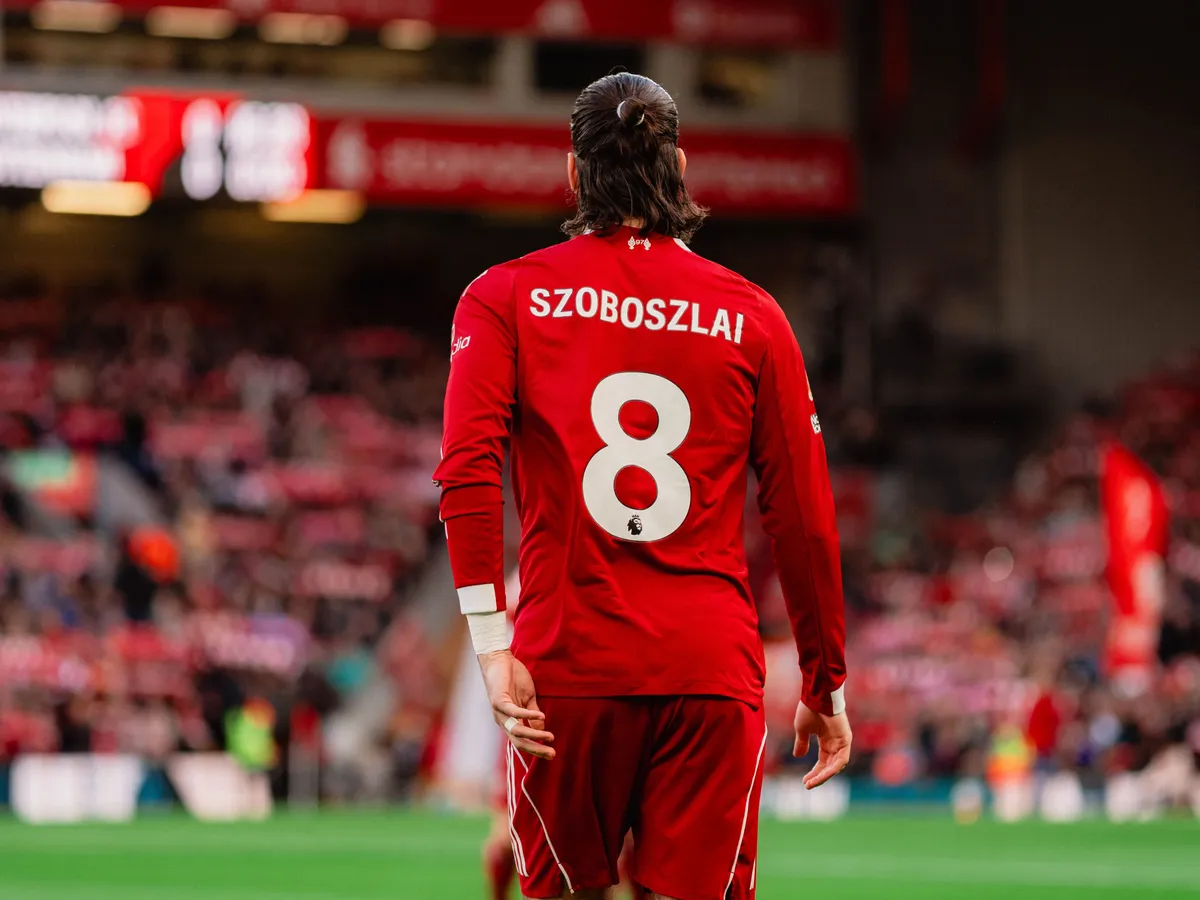 Dominik Szoboszlai of Liverpool is seen during the Premier League match between Liverpool and Tottenham Hotspur at Anfield, Liverpool, on March 15, 2026. (Photo by MI News/NurPhoto) (Photo by MI News / NurPhoto via AFP)