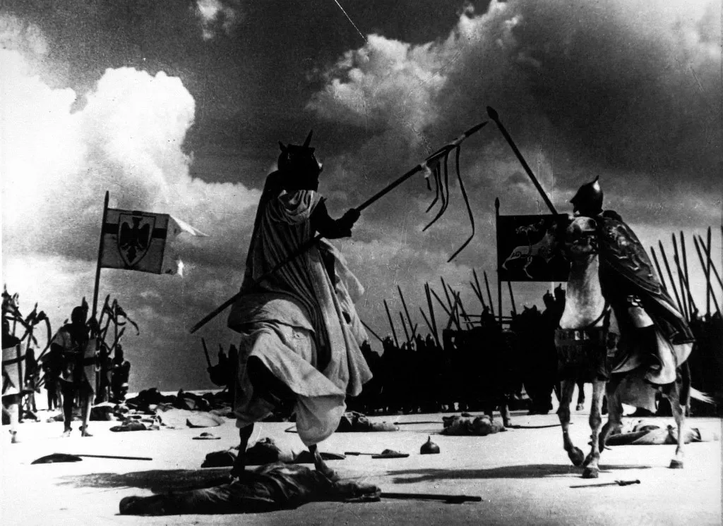 Aleksandr Nevsky 
Year: 1938
Director: Serguei Mikhaïlovitch Eisenstein (Photo by Photo12.com - Collection Cinema / Photo12 via AFP)