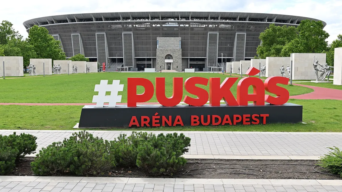 Orbán Viktor terepszemlét végzett a Puskás Arénán.