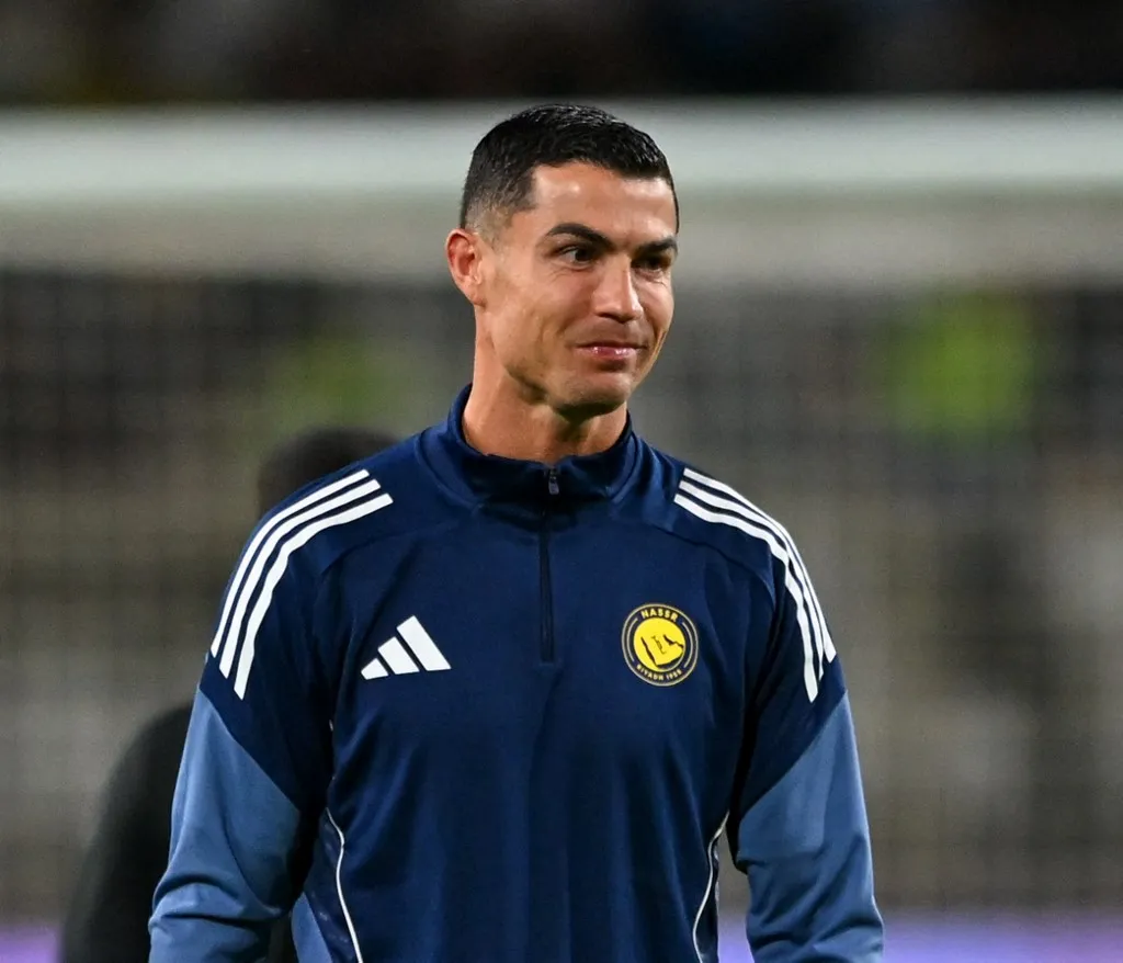 ABU DHABI, UNITED ARAB EMIRATES - DECEMBER 10: Cristiano Ronaldo of Al Nassr warms up before the friendly football match between Al Nassr and Al Wahda at Al Nahyan Stadium in Abu Dhabi, United Arab Emirates on December 10, 2025. Waleed Zein / Anadolu (Photo by Waleed Zein / Anadolu via AFP)