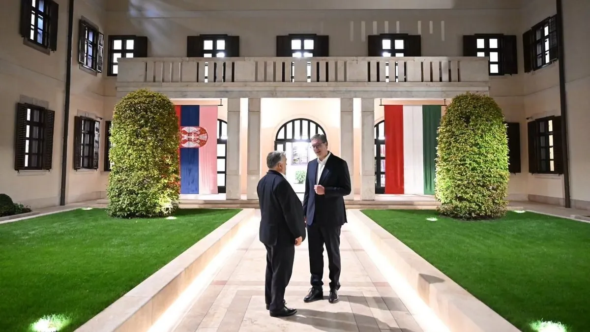 Orbán Viktor miniszterelnök és Alekszandar Vucsics szerb elnök 