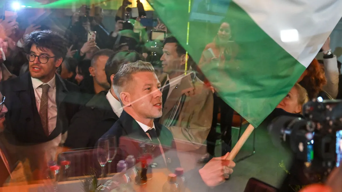 Magyar Péter: A Tisza és Magyarország megnyerte ezt a választást (Fotó: Illyés Tibor / MTI Fotószerkesztőség)