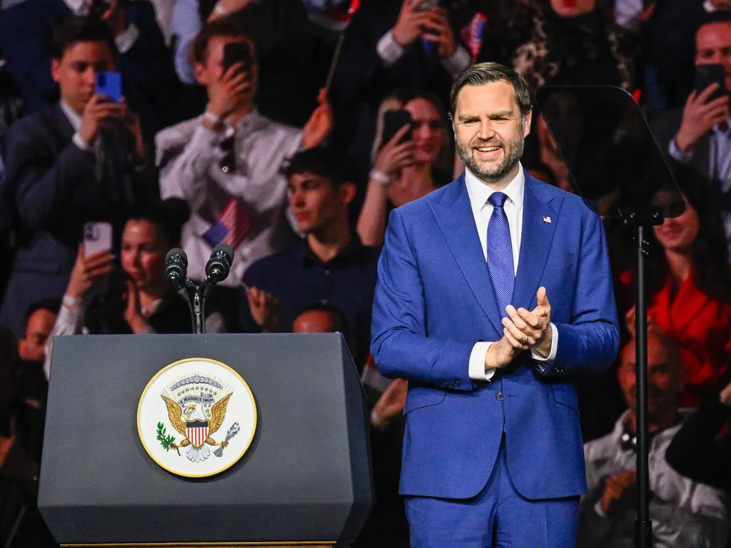 J. D. Vance amerikai alelnök a Magyar-Amerikai Barátság Napja címmel meghirdetett nagygyűlésen