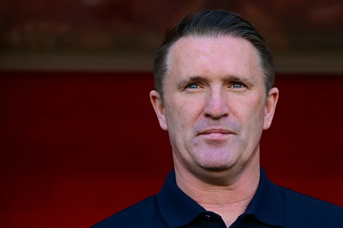 Debrecen, 2026. április 5.
Robbie Keane, a Ferencváros vezetőedzője a labdarúgó Fizz Liga 28. fordulójában játszott Debreceni VSC - Ferencvárosi TC mérkőzésen a debreceni Nagyerdei Stadionban 2026. április 5-én.
MTI/Czeglédi Zsolt