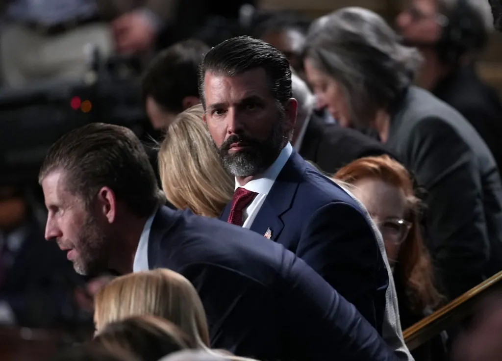 Donald Trump Jr., az amerikai elnök, Donald Trump fia támogatásáról biztosította Orbán Viktort (Fotó: AFP)