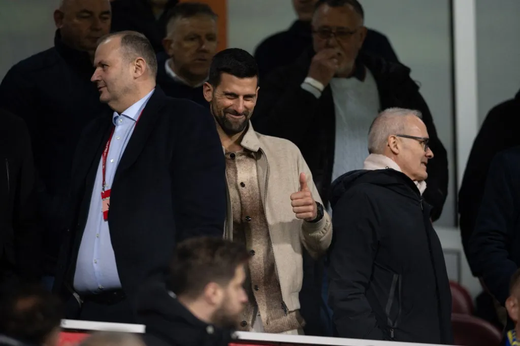 Novak Djokovics a helyszínen nézte meg a bosnyák-olasz vb-selejtezőt