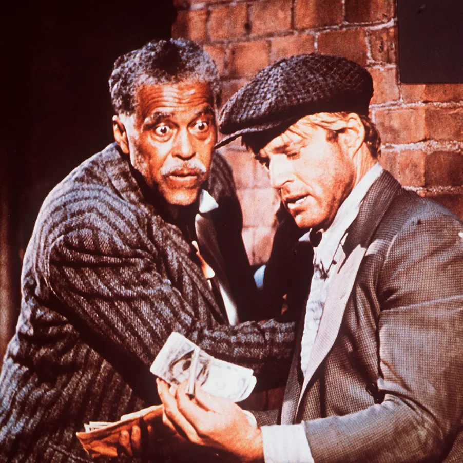 Robert Redford és Robert Earl Jones A nagy balhé egyik jelenetében.