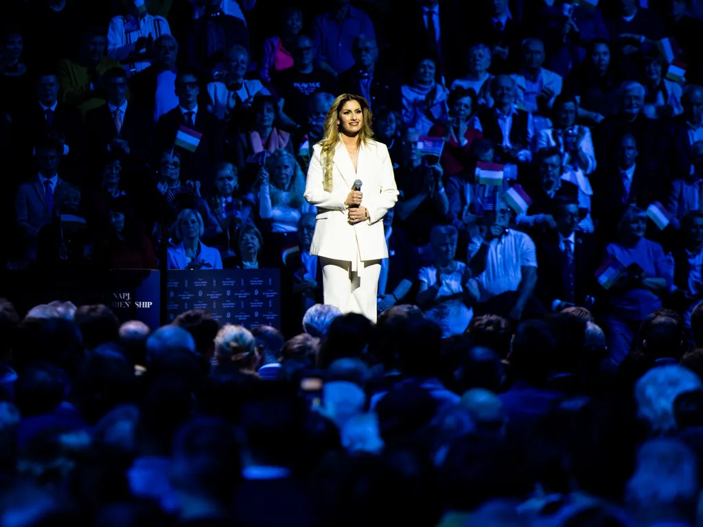 Orbán Viktor, OrbánViktor, James David Vance, JamesDavidVance, amerikai alelnök, OrbánViktorDavidVance, JD Vance, JDVance, nagygyűlés, MTK Sportpark, MTKSportpark, 2026.04.07.