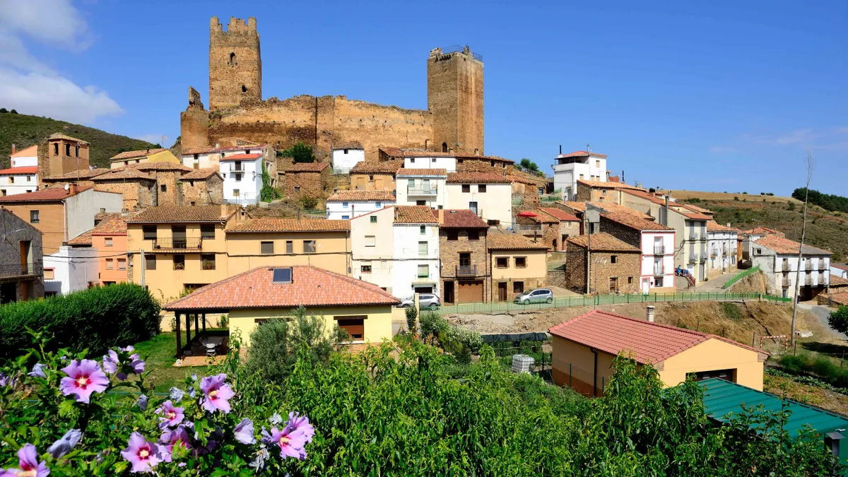 View of the castle of Vozmediano, Soria, Spain