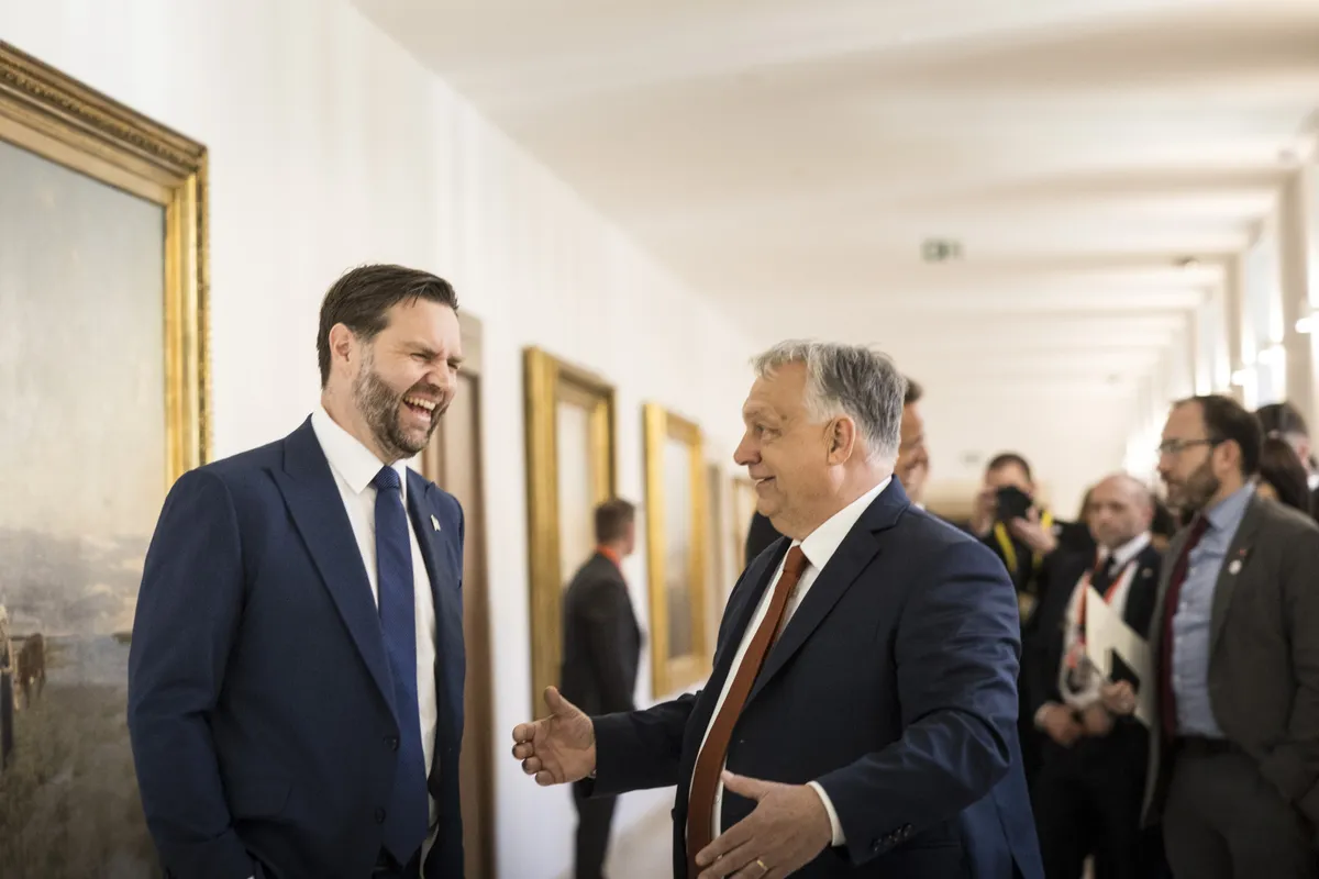 J. D. Vance és Orbán Viktor Budapesten (Fotó: Miniszterelnöki Kommunikációs Főosztály)