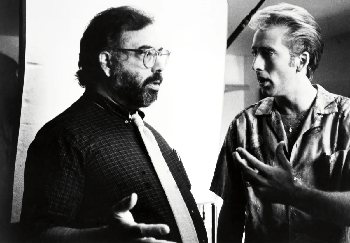 Francis Ford Coppola rendező és unokaöccse, Nicolas Cage színész.
