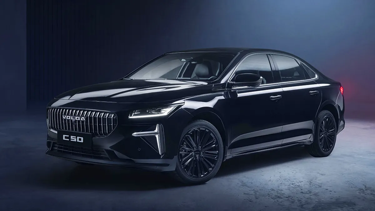 Króm hűtőrácsot kap a modern fekete Volga.