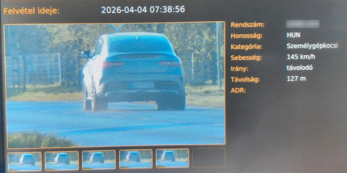 Könnyen lehet, hogy ez a gyorshajtó a rendőrség e havi legnagyobb fogása