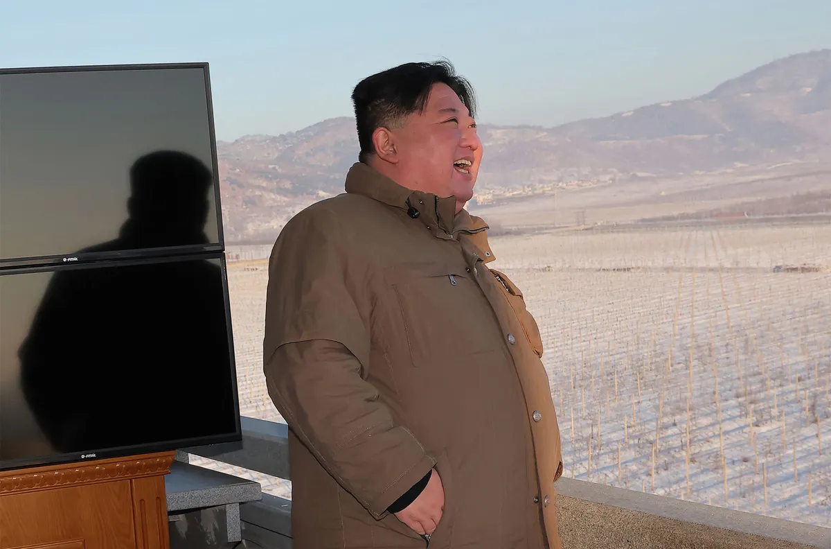 Az észak-koreai diktátor, Kim Dzsongun – Fotó: STR / KCNA VIA KNS