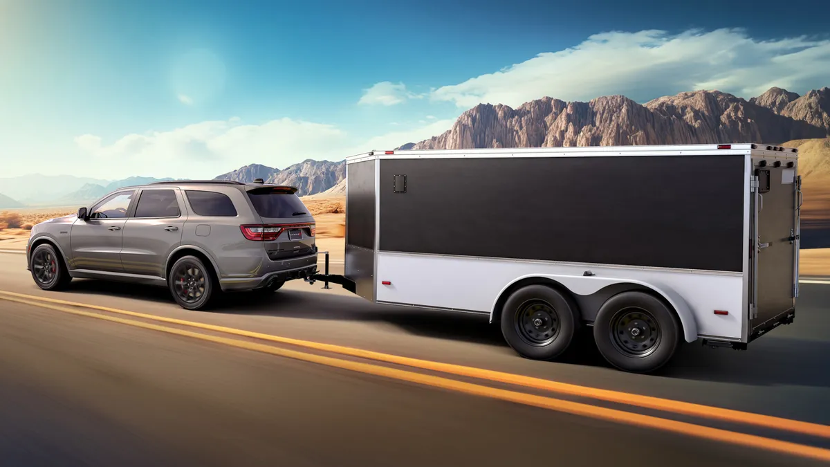 The HEMI®-powered 2026 Dodge Durango R/T 392 Launch Edition outhauls every three-row SUV on the road with best-in-class 8,700 pounds of towing capability.