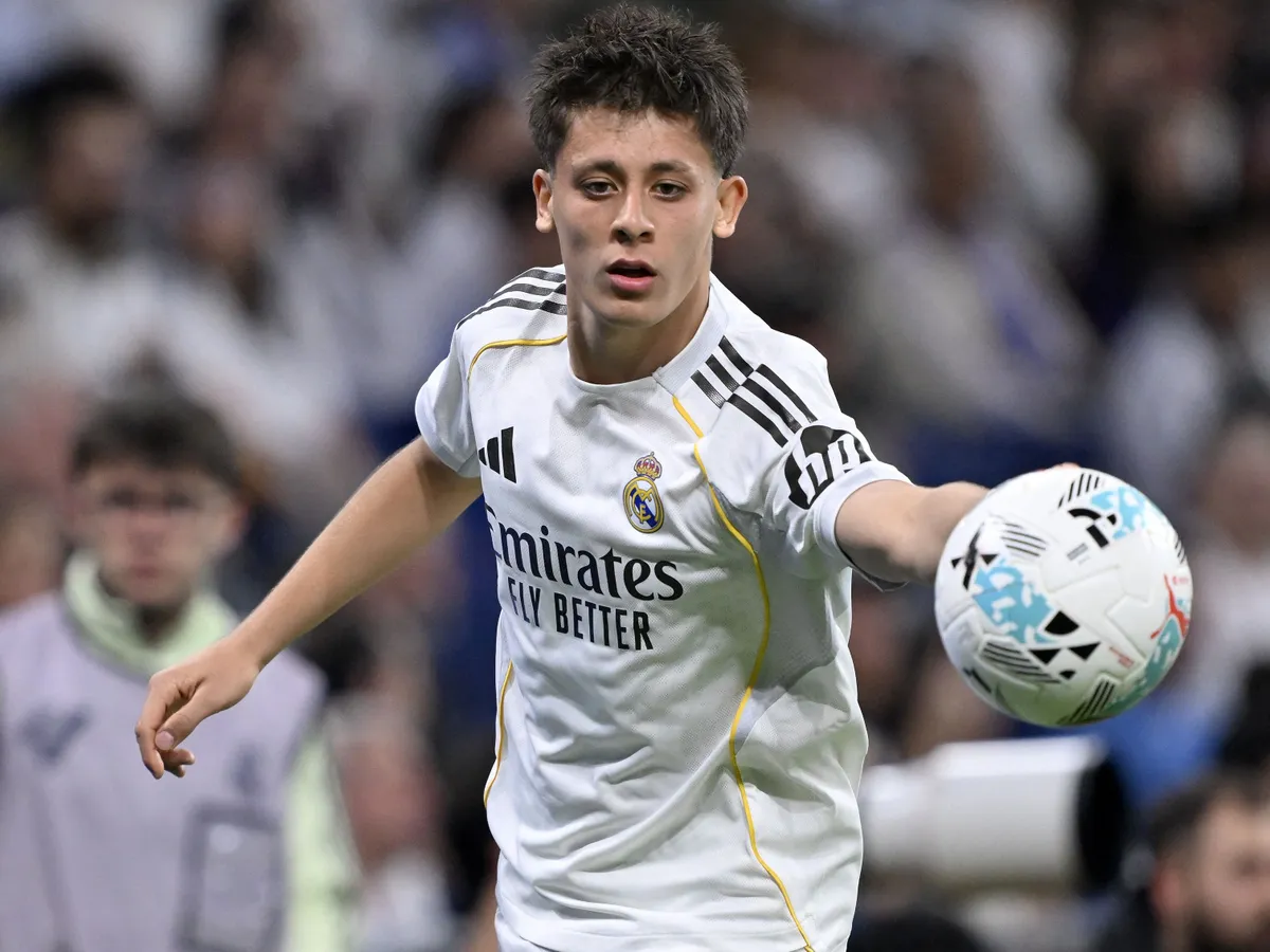 MADRID, SPAIN - APRIL 21: Arda Guler of Real Madrid in action during the La Liga Matchday 33 match between Real Madrid and Deportivo Alaves at Estadio Santiago Bernabeu on April 21, 2026 in Madrid, Spain. Burak Akbulut / Anadolu (Photo by BURAK AKBULUT / Anadolu via AFP)