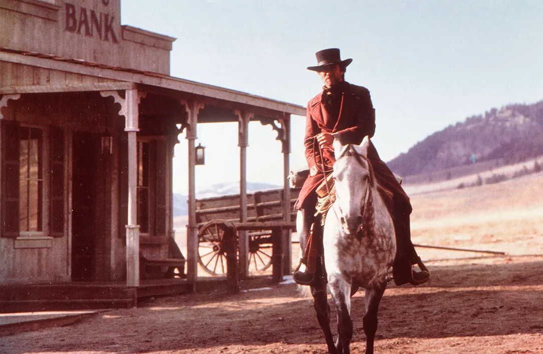 Clint Eastwood a Fakó Lovas című filmben.