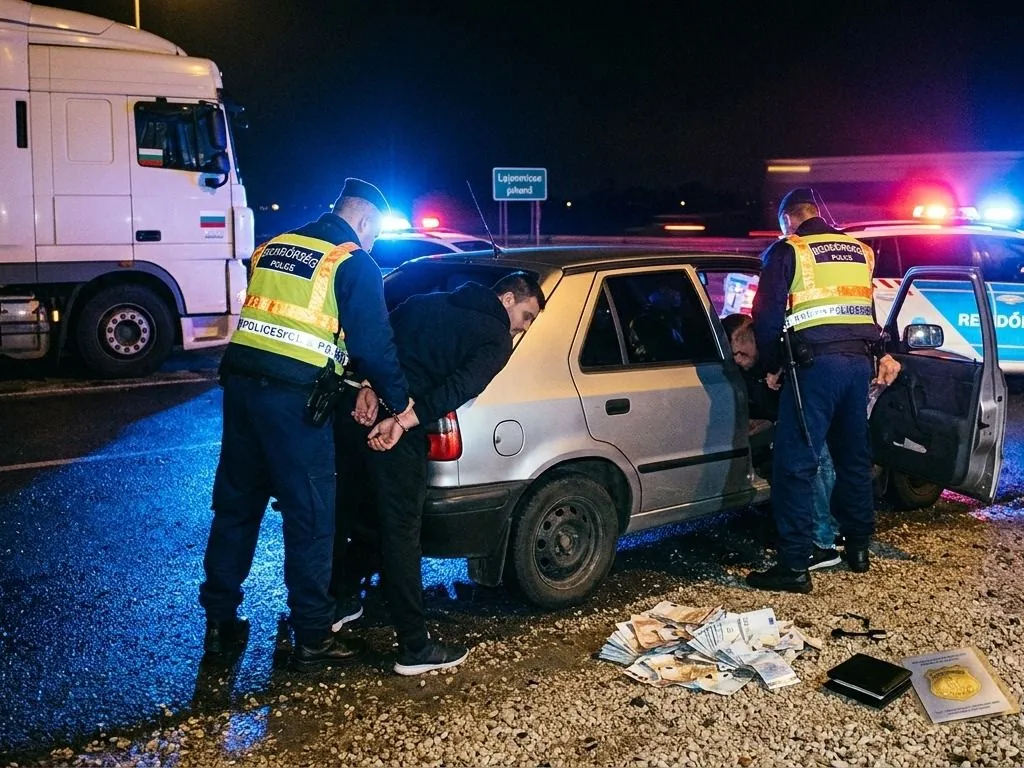 M5-ösön fosztogató román álrendőrök