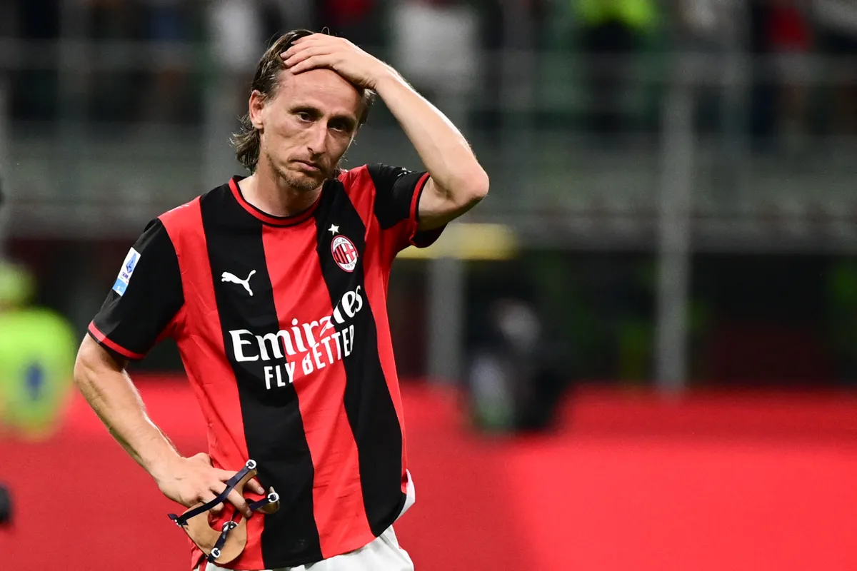 Nem meglepő az aranylabdás Luka Modric csalódottsága: az AC Milan idén sem tudta kiharcolni a BL-indulást Fotó: PIERO CRUCIATTI / AFP