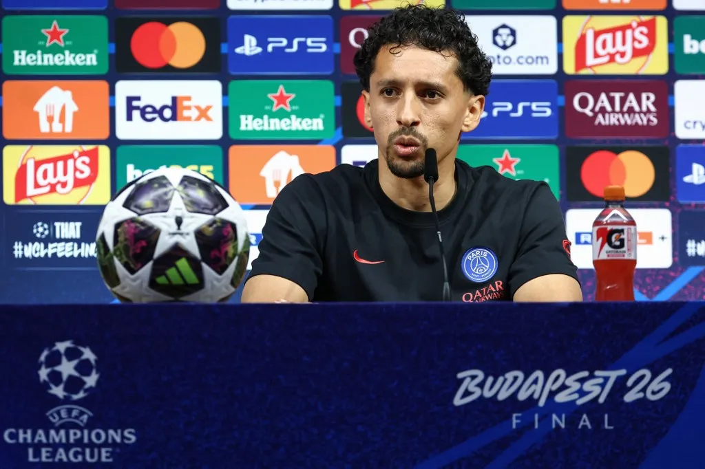 A PSG csapatkapitánya, Marquinhos az Arsenalt dicsérte Budapesten