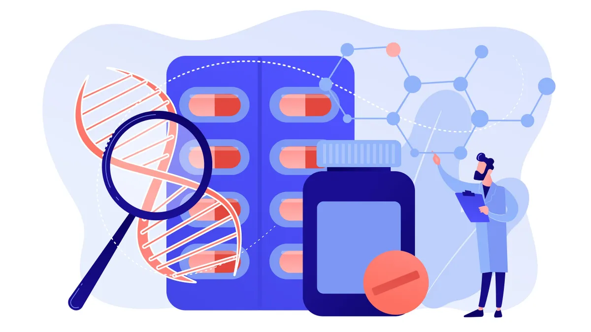 Antibiotikum helyett az immunrendszer segíthet a veszélyes fertőzések ellen - Pharmaceutical drug products manufactured from biological sources. Biopharmacology products, biological medical product, natural pharmacy concept. Pinkish coral bluevector vector isolated illustration
