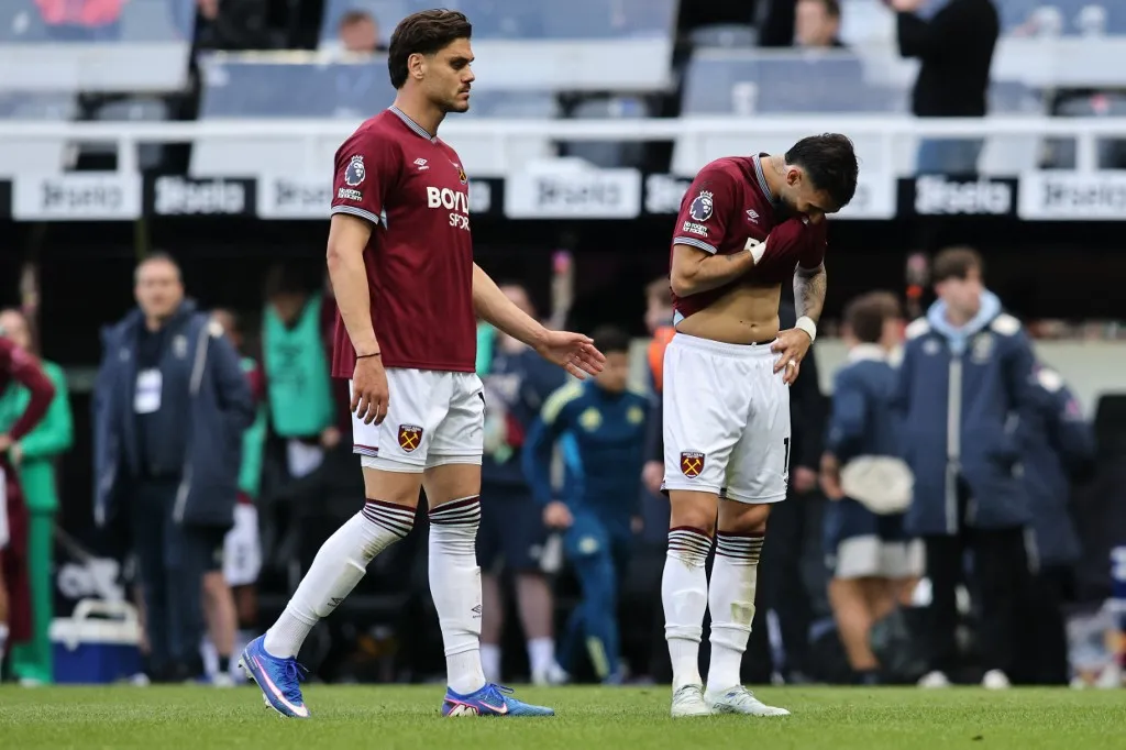 A kiesés szélére sodródott a Premier League-ben szereplő West Ham United