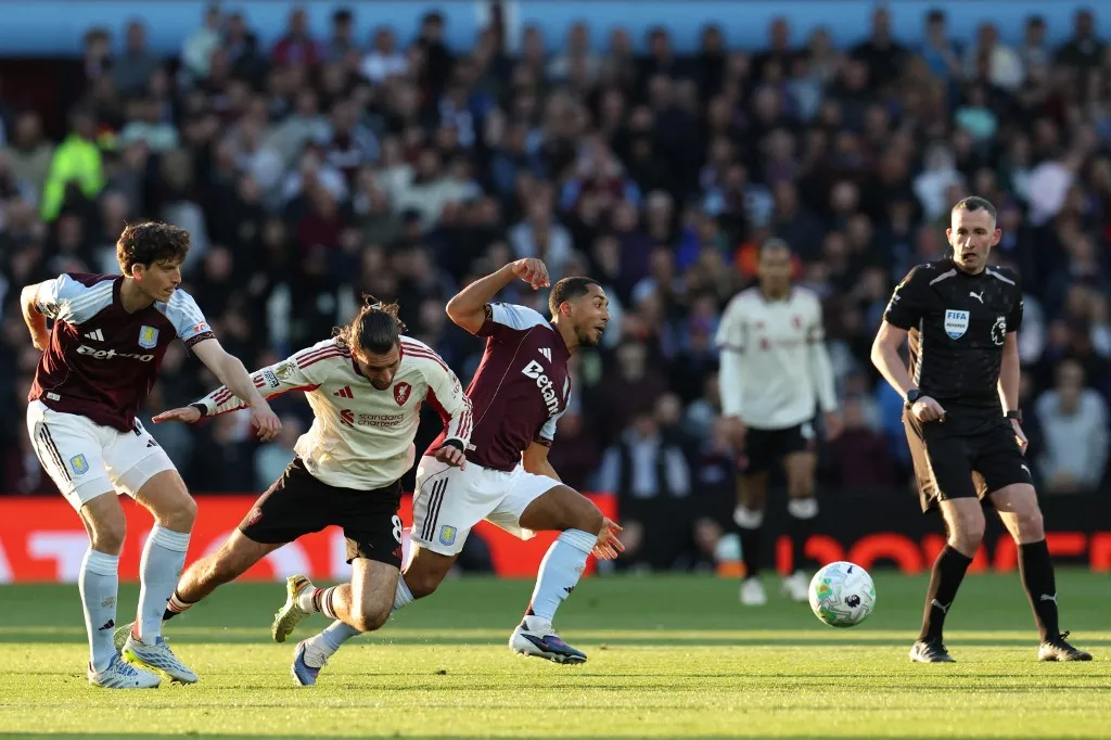 Szoboszlai Dominik elcsúszott az Aston Villa második góljánál